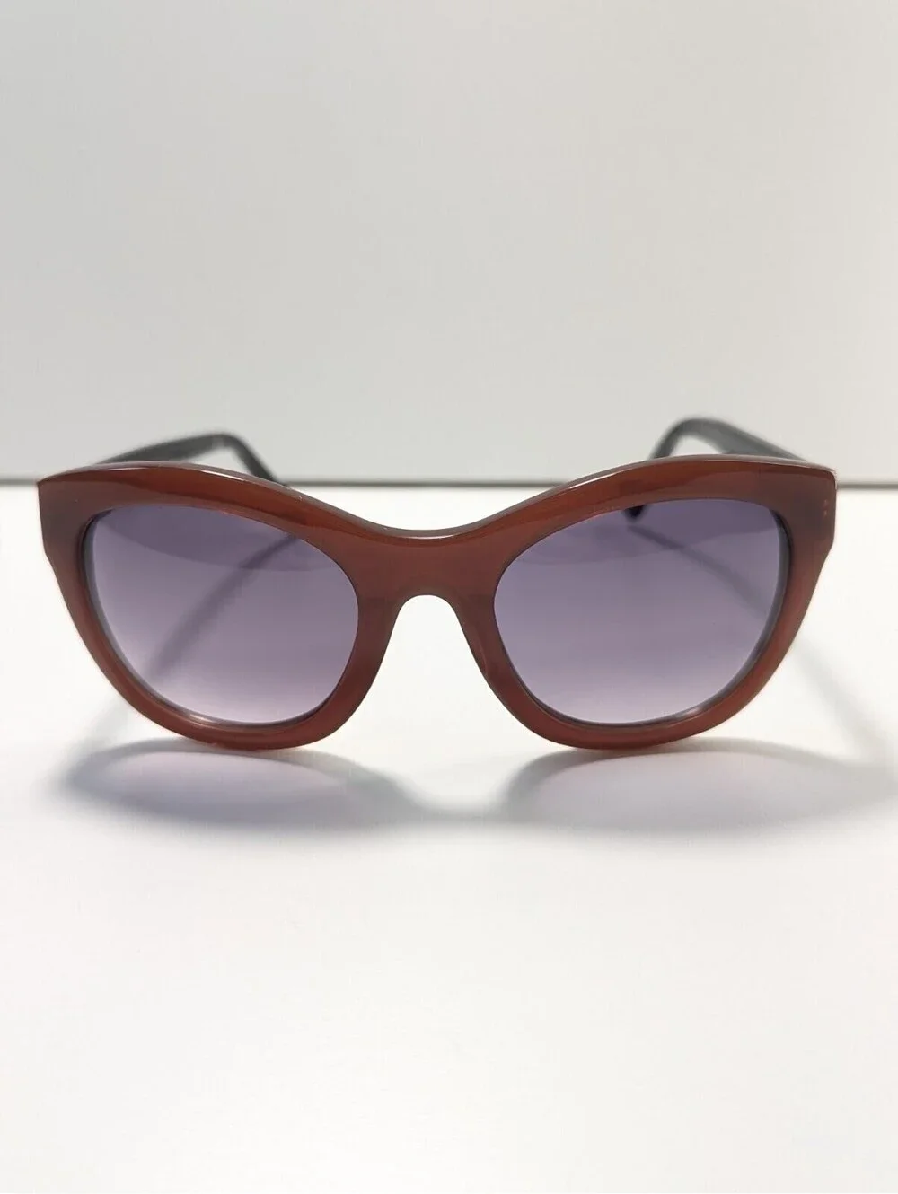 ETT:TWA By Anthropologie Designer Sunglasses Purple/Black Chic Style Classic Y2K